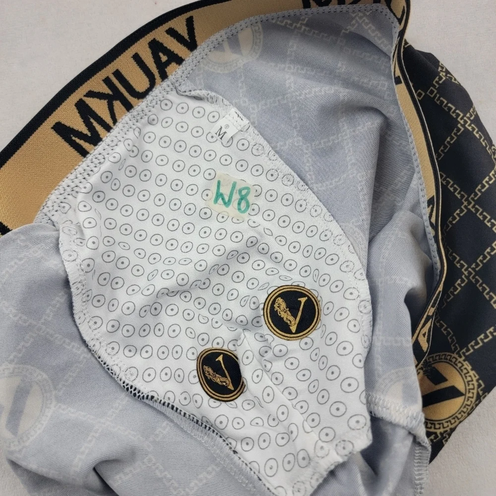 NWT‎ Vaukm gold bar printed boxer briefs set of 3 all size Medium